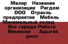 Маляр › Название организации ­ Ригдом, ООО › Отрасль предприятия ­ Мебель › Минимальный оклад ­ 1 - Все города Работа » Вакансии   . Адыгея респ.